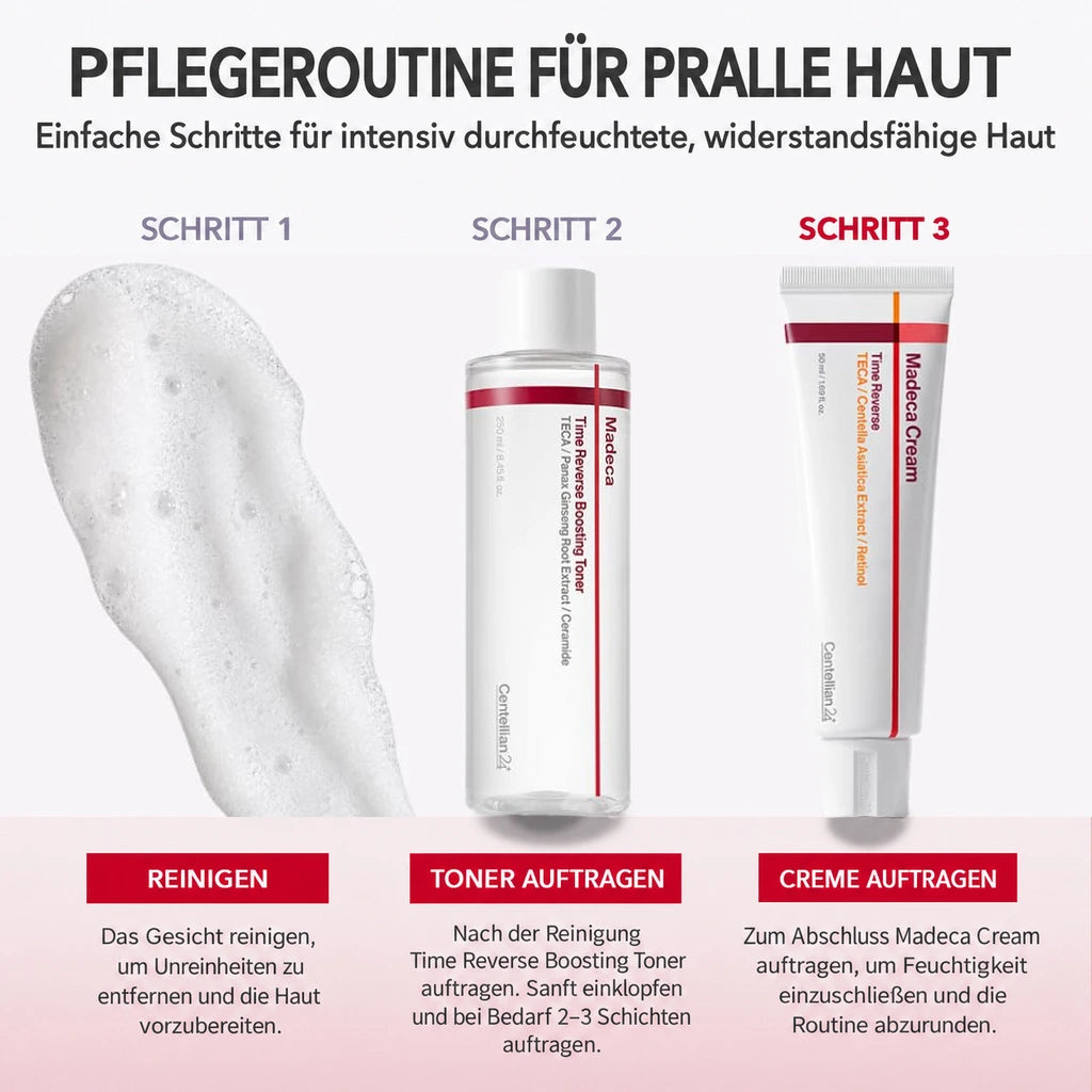 Abendroutine mit der Madeca Cream Time Reverse als letztem Pflegeschritt